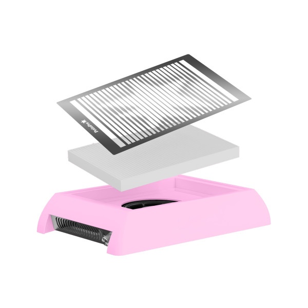 PetitePro X Pastel Pink Nail Dust Collector, 24W, HEPA Filter