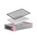 SHEMAX Style PRO Pastel Pink Nail Dust Collector, 54W, Dual Motor, HEPA Filter